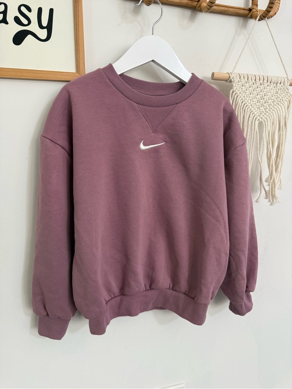 Nike - 6x (6-7y) - mauve logo sweatshirt - Picture 3 of 11